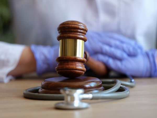 Gavel and stethoscope showing Medical Malpractice