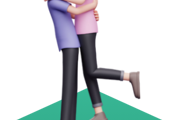 Illustration of a happy couple